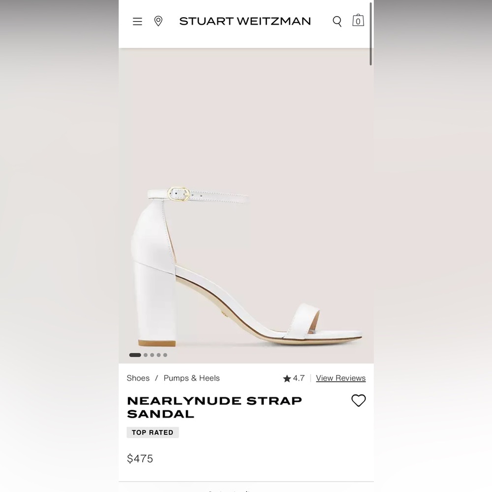 Stuart Weitzman Nearly Nude Block Heel Patent Sandals
